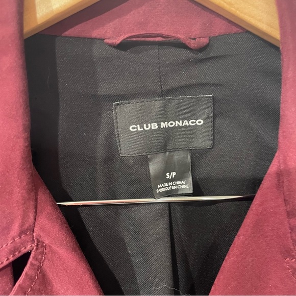 Club Monaco Burgundy Utility Jacket - Picture 3 of 4